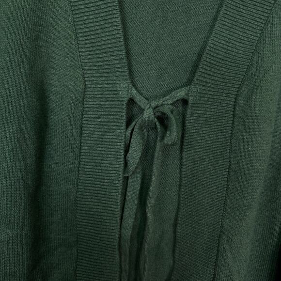 Free People Beach Solar Sweater Set Womens Small Cardigan Pant Lounge Pine Green - Picture 4 of 16